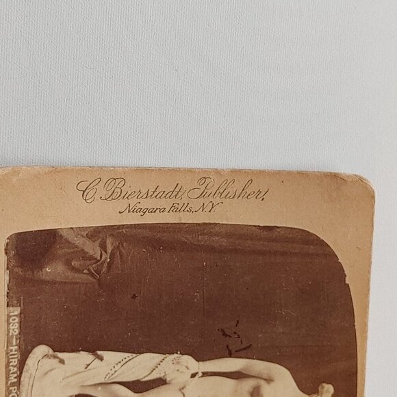 ANTIQUE STEREOGRAPH CARD Hiram Powers, Greek Slave Sculpture Art - Picture 3 of 5